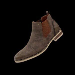 Ferro Aldo Chelsea Suede Slip-on Pull-up Ankle Boots - Size 10 - Brown